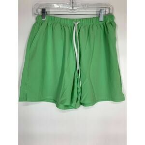 Freestyle by Danskin Sage Green Elastic Drawstring Athletic Shorts Womens Medium